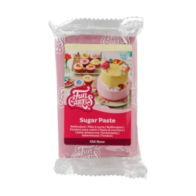 Image of FunCakes Sugar Paste Old Rose, Easy to Use, Smooth, Flexible, Soft and Pliable, Perfect for Cake Decorating, Halal, Kosher Gluten Free, 250 g Pack of 1
