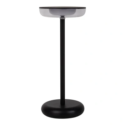 Image of Näve LED rechargeable patio lamp Pasi black height 26cm metal touch