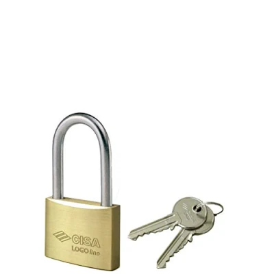 Image of CISA Locking Line, Long Shackle Brass Padlock, Gold, 21011400