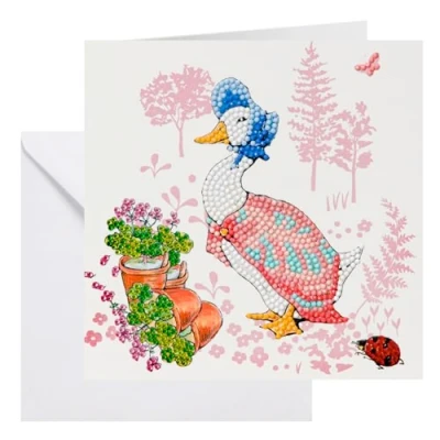 Image of CRYSTAL ART CCK PRBT01: Jemima Puddle Duck 18x18cm Card