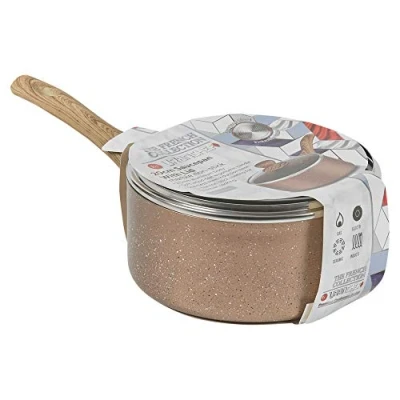 Image of URBN CHEF Ceramic Rose Gold Induction Cooking Pots Pans Frying Pan Cookware Set (20cm Saucepan)