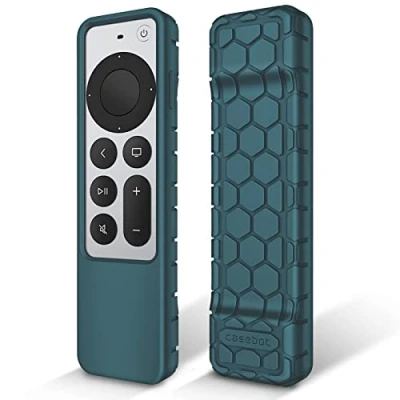 Image of Fintie Protective Case for Apple TV Siri Remote 2021 2022 Honey Comb Lightweight Anti Slip Shockproof Silicone Cover 4K / HD Controller (2nd Gen 3rd Gen), Dark Cyan