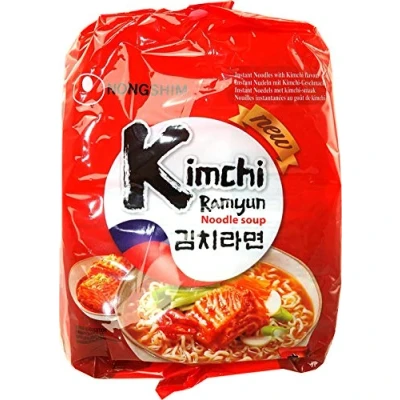 Image of NongShim Kimchi Ramyun Noodle Soup, Pack of 10