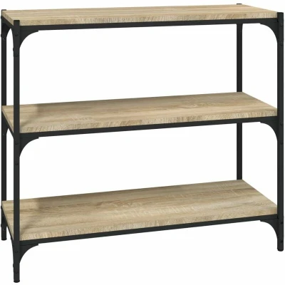 Image of vidaXL Book Cabinet Sonoma Oak 80x33x70.5 cm Engineered Wood and Steel