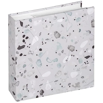 Image of walther design Terrazzo ME 298 3 Photo Album, Memo Slip In 200 Photos, 10 x 15 cm, Stone Grey