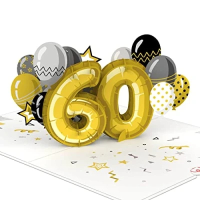 Image of PaperCrush® 60th Birthday Pop Up Card
