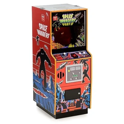 Image of Numskull Quarter Arcades Space Invaders II Collector&#039;s Edition Mini Arcade 1/4 Scale Authentic Wooden Replica, Original ROM, Rechargeable Battery &amp; 3W Speakers for Retro Enthusiasts [video game]