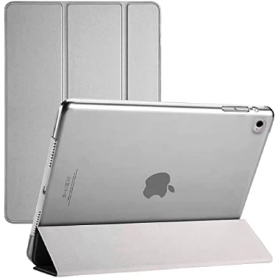 Image of TechDealsUK iPad Air (1st Generation ONLY) 2013 A1474 A1475 A1476 Smart Case with Magnetic Wake/Sleep 1 (Silver)