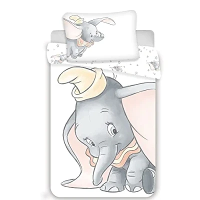 Image of Jerry Fabrics Disney Dumbo Baby Bed Linen 100 x 135 cm 100% Cotton