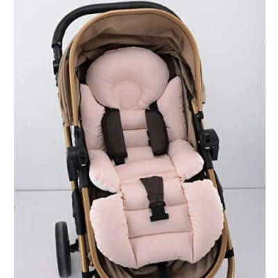 Image of Pushchair/Stroller Cushion Pram Accessories Seat Liner Umay Baby 100% Cotton (Pink)