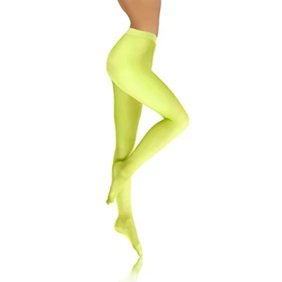 Image of Sesto Senso Womens Tights Yellow Coloured microfibre Semi Opaque 40 Den XL Neon