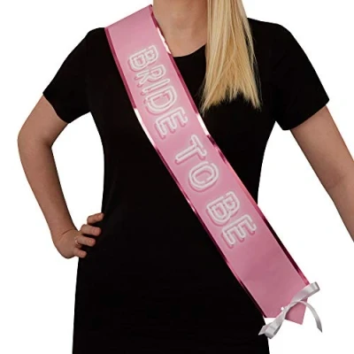 Image of Neviti Bride Squad Decorations Hen Party Night Supplies Pink Bridesmaid to Be … (Bride Sash)