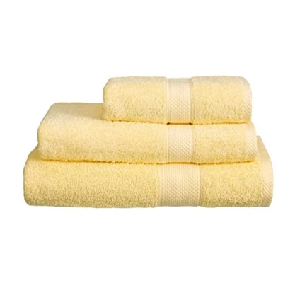 Image of Snugglemore Luxury 500gsm Turkish 100% Cotton Ringspun Towels Pack of 2 Available in Hand, Bath, Bath Sheet, Jumbo Sheet and Mat (Lemon, x 2)