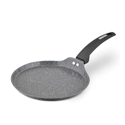Image of Tower T81287 Cerastone Forged Aluminium Crepe Pan with Ceramic Non Stick Coating, 25cm, Graphite