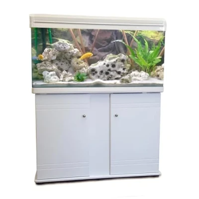Image of Boyu Aquarium Fish Tank &amp; Cabinet (100cm / 150L, White)
