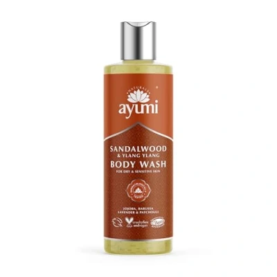 Image of Ayumi Sandalwood &amp; Ylang Body Wash, Gently Cleanses the Skin Without Stripping Away Hydration, Full of Essential Oils For Soft 1 x 250ml