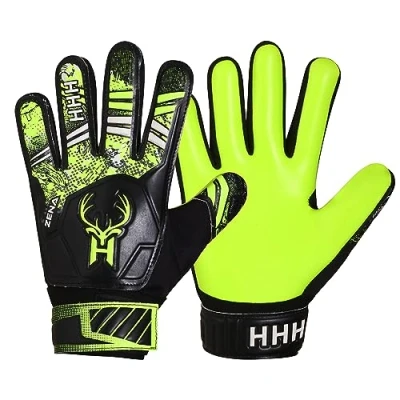 Image of HHH Football Goalkeeper Gloves For Boys, Kids Children Youth Soccer Goalie with 4mm Latex Super Grip Palms Goalkeeping