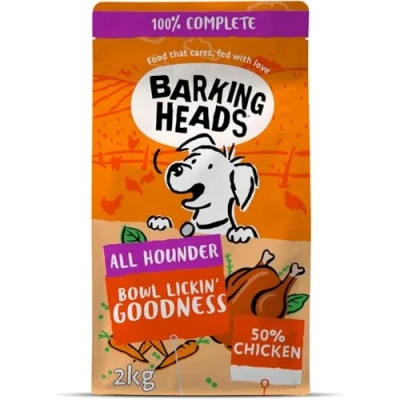 Image of Barking Heads Complete Dry Dog Food 2kg Adult All Hounder Bowl Lickin&#039; Goodness Chicken Natural Everyday Immunity &amp; Vitality Vet Approved