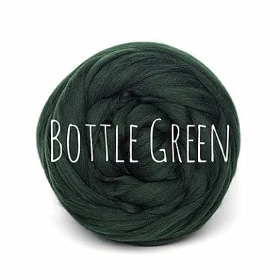 Image of Chunky Wool Bottle Green for arm Knitting Blanket Weaving Felting Jumbo Yarn Giant Soft 250g (0.55lb)