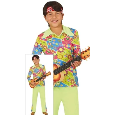 Image of FIESTAS GUIRCA Hippie Boy Costume Size 7 9 Years