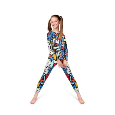Image of Rocky Thermal Underwear For Girls (Thermal Long Johns Set) Shirt &amp; Pants, Base Layer w/Leggings/Bottoms Ski/Extreme Cold (Geometric Small)