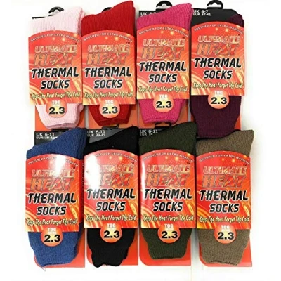 Image of 3 PAIR LADIES WOMENS HEATED 2.13 TOG RATED WORK SOCK THERMAL SIZE 4 7 WELLY SOCKS WELLINGTON BOOT (2.13 PASTEL COLOURS)