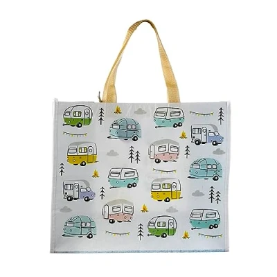 Image of Puckator Wildwood Caravan Reusable Shopping Bag Out Of Recycled Plastic Bottles Shoulder Bags Handbags for Women Canvas Tote Hand Large Ladies Aesthetic Stuff