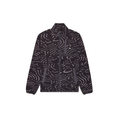 Image of Quiksilver NO Destination Fleece jacket, Men&#039;s, Size: XXL, Graystone linear stamp