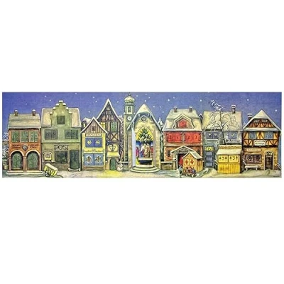 Image of The little Town from 1946 Freestanding Traditional Christmas Paper Advent Calendar