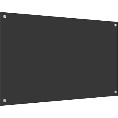 Image of vidaxl Kitchen backsplash Dark Grey Tempered Glass Modern &amp; Sleek 100x60 cm Design Heat Resistant Durable for Stove Area