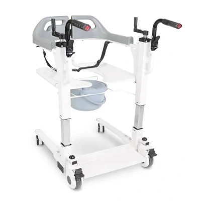 Image of KMINA Bedside Commodes Chair Height Adjustable Home Care, Commode Toilet with Wheels, Transfer for Disabled, Patient Lift, Chairs Elderly