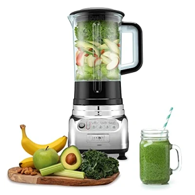 Image of Dualit VortecS® Electric Blender Soup Maker 1000W 2L Capacity Seven Settings Ice Crush Shatterproof Chrome Plated ABS Anti Bounce Feature 83850
