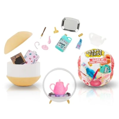 Image of MGA&#039;s Miniverse Make It Mini Lifestyle Series 2 Collectibles in Blind Packaging, DIY, Crafts, Resin Play, Replica Items, Moulds, Teapots, Teacups, Candles, Vase For Collectors, Ages 8+ Years
