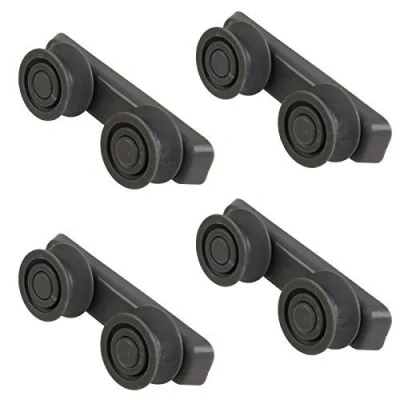 Image of Rounded Rail Runner Guide Basket Wheel Support For Baumatic Dishwashers 4PK