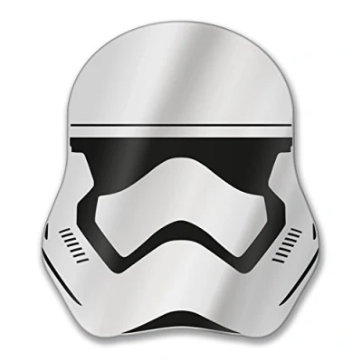 Image of Star Wars Stormtrooper Mirror Based on New Trilogy First Order Sleek Reflective Design for Fans, Friends and Family