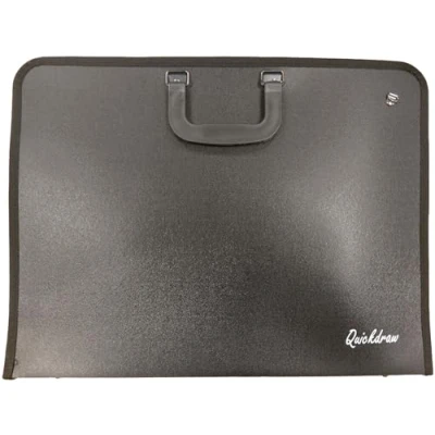 Image of A4 Portfolio Case Artist Vinyl Storage Carry Art Work Protection Folder with Shoulder Strap