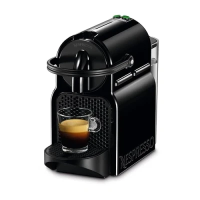Image of Nespresso DeLonghi EN 80.B Inissia Capsule Coffee Pod Machine auto Brew Stop, fast Heat up, Off 0.8 Liters, 19 Bar incl. 7 Pods black
