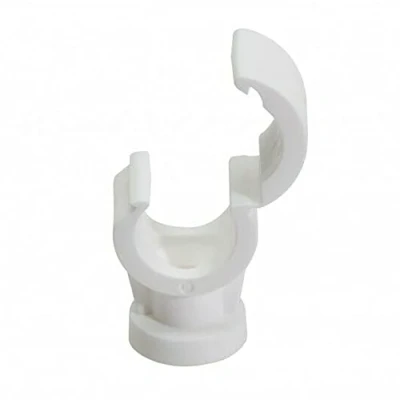 Image of 20 x fiXte Single Pipe Clips with Quick Lock Fastening for 15mm Pipes in White