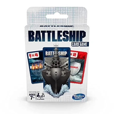 Image of Hasbro Gaming Battleship Card Game for Kids Ages 7 and Up, 2 Players Strategy