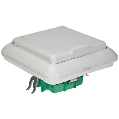 Image of Schneider Electric 225044 Elso 16A Fashion Pure White Socket Complete Devices Earthing Contact IP44 Fab