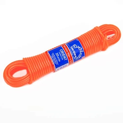 Image of EVERLASTO Quality 20m &#039;Orient&#039; PVC Clothes/Washing Line 4.8mm Thick (ORANGE)