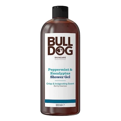 Image of Bulldog Skincare Peppermint &amp; Eucalyptus Shower Gel 500ml Men’s Natural Fragrance