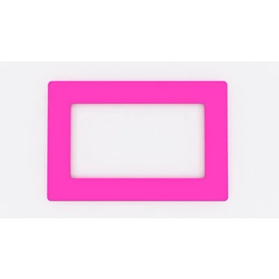 Image of Focus Plastics DOUBLE LIGHT SWITCH SOCKET COLOURED ACRYLIC SURROUND FINGER PLATE HUGE COLOUR CHOICE (Pink)
