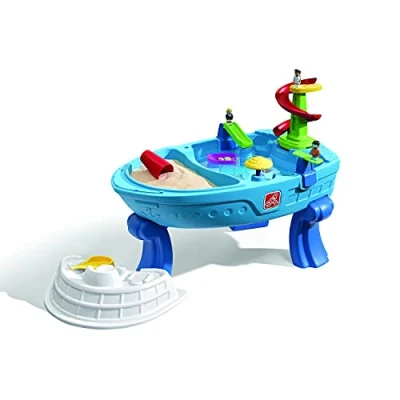 Image of Step2 Fiesta Cruise Sand &amp; Water table for Kids, 10 Piece Accessory Kit, Activity child, Toddler Summer Outdoor/Indoor Toy, Ages 2+, Multicolor