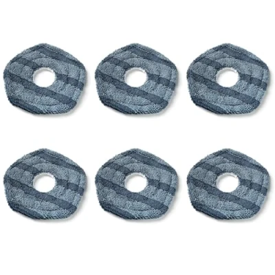 Image of Odashen 6 Pcs Washable Mop Cloths for eufy X10 Pro Omni X9 Robot Vacuums, Soft Replacement Mopping Pads