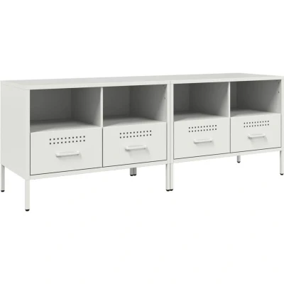 Image of vidaXL TV Cabinets 2 pcs White 68x39x50.5 cm Steel