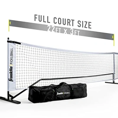 Image of Franklin Sports Pickleball Net Portable Outdoor System Official Regulation Size 22&#039; Foot with Travel Bag Court for
