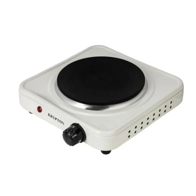 Image of KRYPTON 1000W Single Hot Plate for Table Top Cooking 150mm Solid Ring hob with Cast Iron Heating Plate, Adjustable Temperature Lightweight &amp; Portable Home Camping Caravan