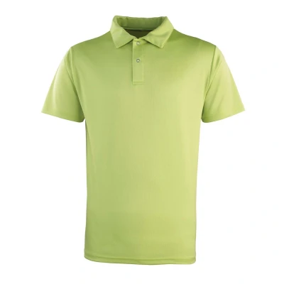 Image of Premier Unisex Adult Coolchecker Pique Polo Shirt (Lime) Green Size Medium