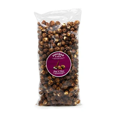 Image of Popcorn Shed Chocolate Caramel Gourmet Popcorn, 500g Bulk Bag Movie Night Mega Pack, Vegetarian and Gluten Free Snacks, Luxury
